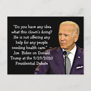 Biden's Quotes on Trump's Healthcare Plan Postcard