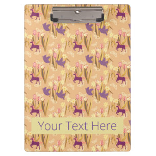 Bids and Unicorns on Spring Meadow Clipboard