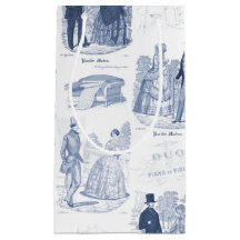 Biedermeier Blue Toile Elegant Vintage Fashion