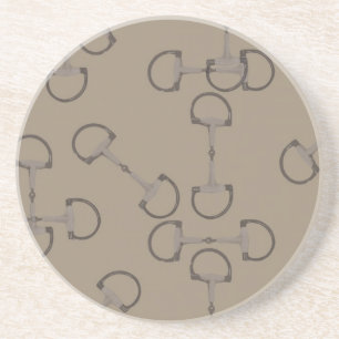 Biege Equestrian Horse Bits Coaster