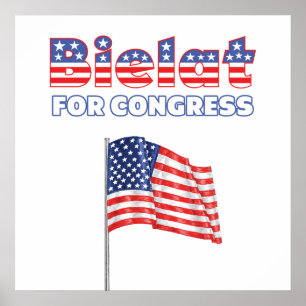 Bielat for Congress Patriotic American Flag Poster