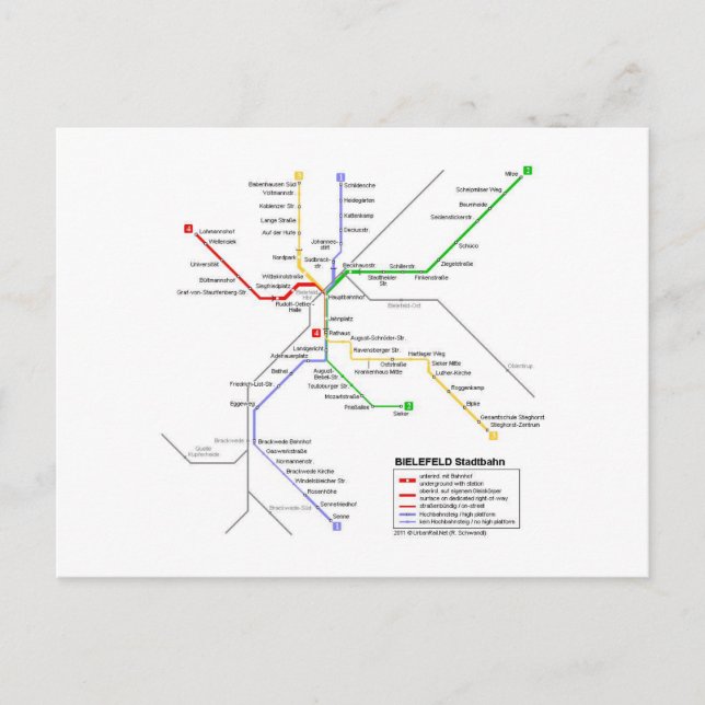 Bielefeld subway postcard (Front)