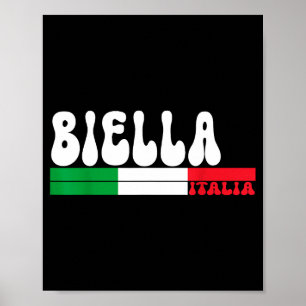 Biella City Italia Vintage Italy Flag For Travel L Poster
