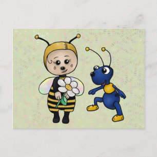 Biene und Ameise Postcard