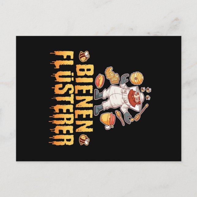 Bienen Flusterer Imker | Gift For Bee Lover Announcement Postcard (Front)