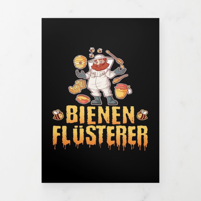 Bienen Flusterer Imker | Gift For Bee Lover Tri-Fold Announcement (Cover)