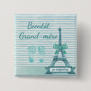 Bientôt Grand-mère Baby Shower Button