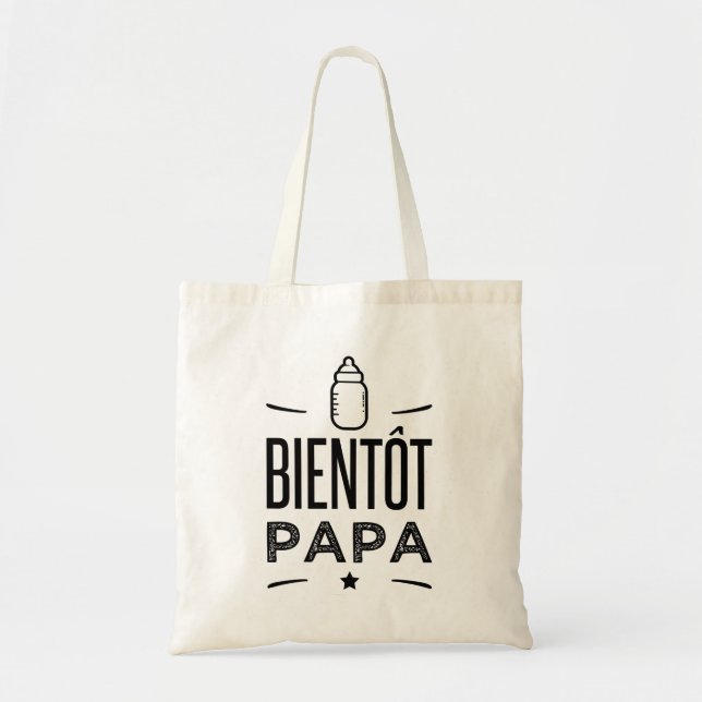 Bientôt papa tote bag (Front)