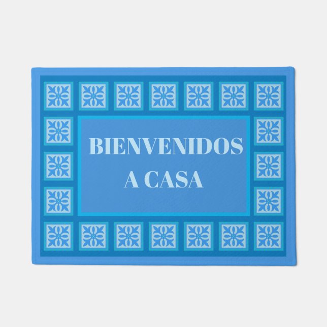 Bienvenidos a casa Spanish welcome Doormat (Front)