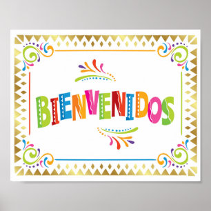 BIENVENIDOS Fiesta Party Sign Print