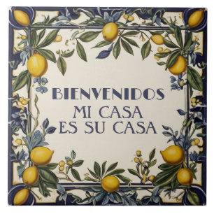 Bienvenidos Mi Casa Es Su Casa Lemons Welcome Sign Tile