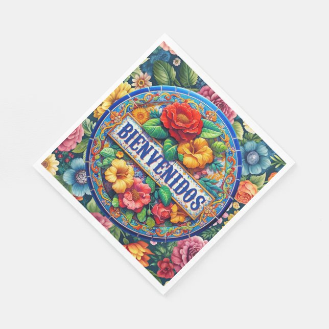 BIENVENIDOS - So Pretty!  Napkin (Corner)