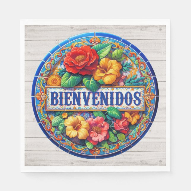 BIENVENIDOS - So Pretty!  Napkin (Front)