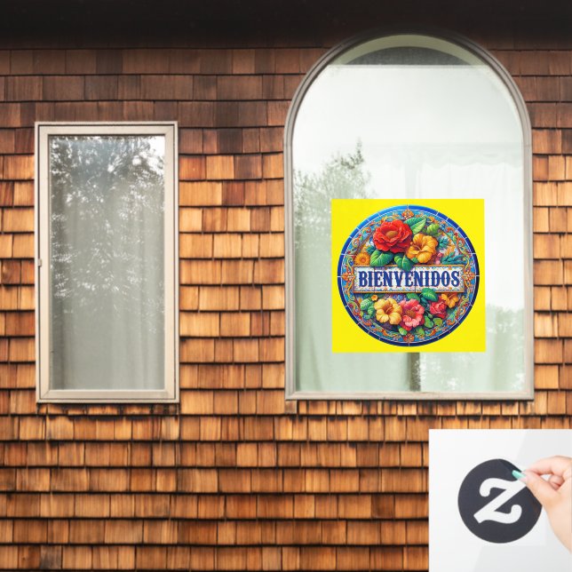 BIENVENIDOS - So Pretty!  Window Cling (Home Window)