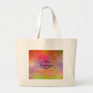 Bienvenue Colorful Large Tote Bag