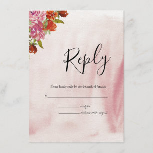 Bienvenue France Red RSVP Wedding Enclosure Card