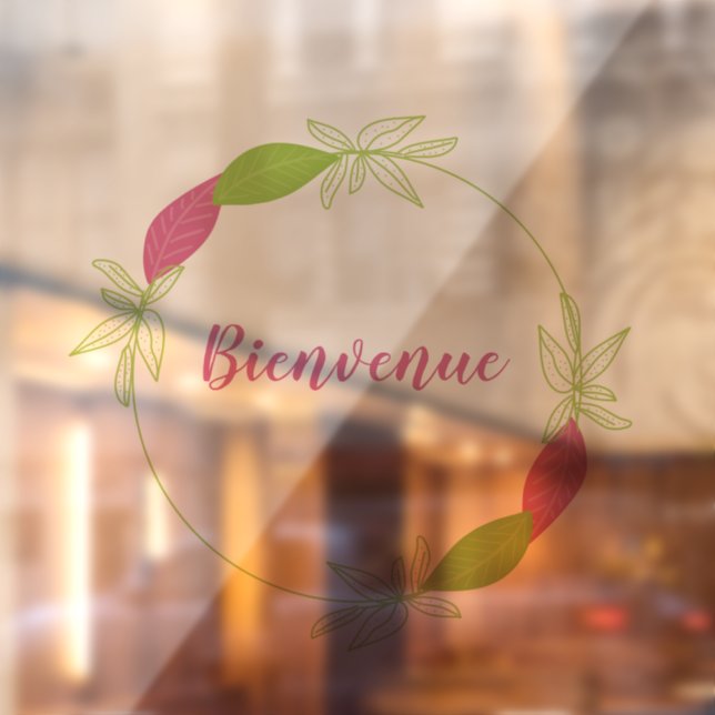 Bienvenue vinyl sticker pour vitrine porte (Sheet 2)