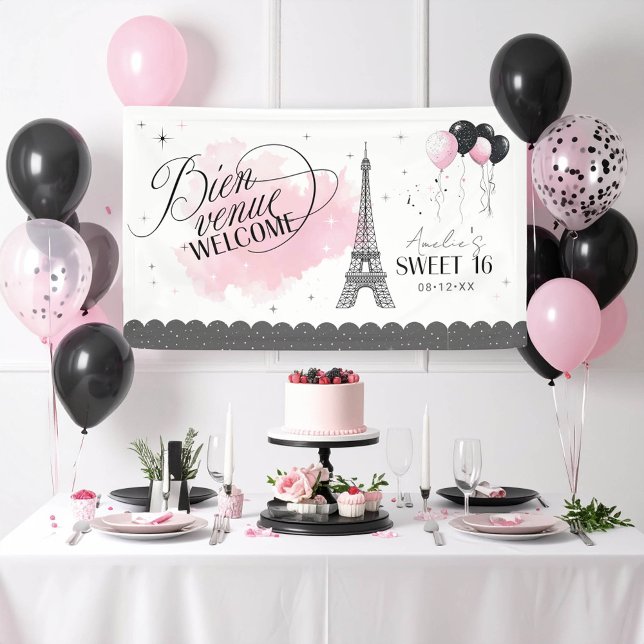 Bienvenue Welcome Parisian Sweet 16 ID1162 Banner (Creator Uploaded)