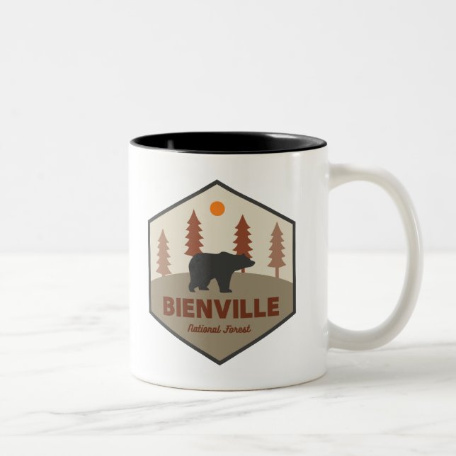 Bienville National Forest Bear Two-Tone Coffee Mug (Right)