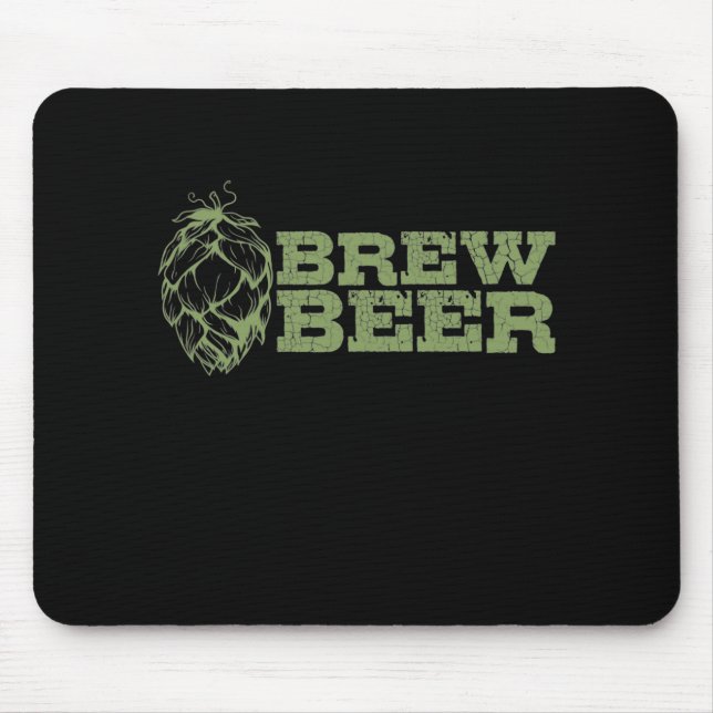 Bier Hopfen und Malz Bierbrauen Mouse Mat (Front)