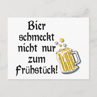 Bier schmeckt nicht nur zum Frühstück! Postcard