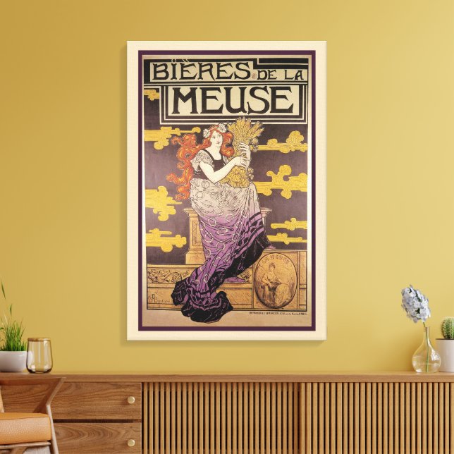 Biere de la Meuse by Marc Auguste Bastard Canvas Print (Insitu(LivingRoom))