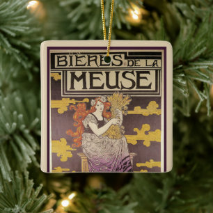 Biere de la Meuse by Marc Auguste Bastard Ceramic Ornament