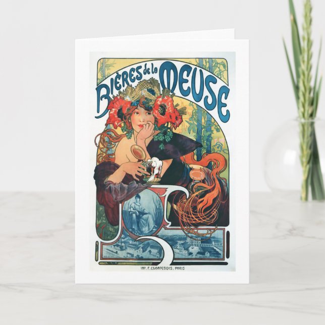 Bieres de la Meuse, Mucha Card (Front)