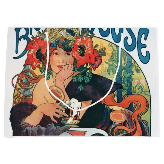 Bieres de la Meuse, Mucha Large Gift Bag (Front)