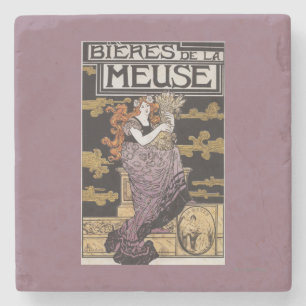 Bieres de la Meuse Promotional Poster Stone Coaster