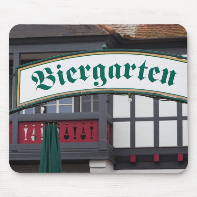 Biergarten sign, Germany Mouse Mat (Front)