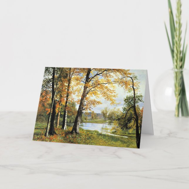 Bierstadt - A Quiet Lake, beautiful painting, Card (Front)