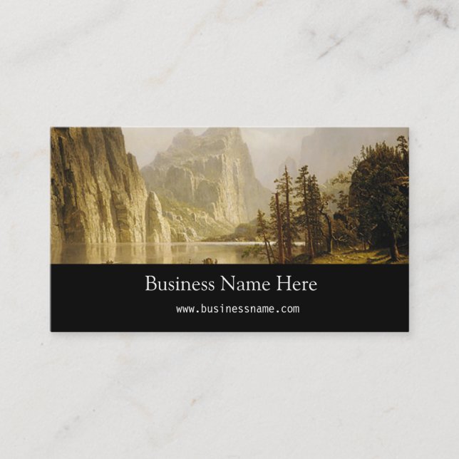 Bierstadt Albert Merced River Yosemite Valley Business Card (Front)