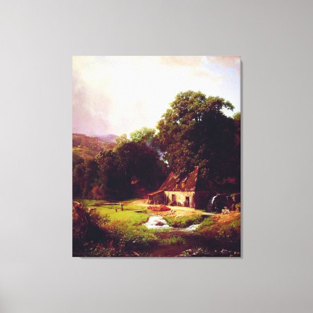 Bierstadt Albert The Old Mill Canvas Print (Front)