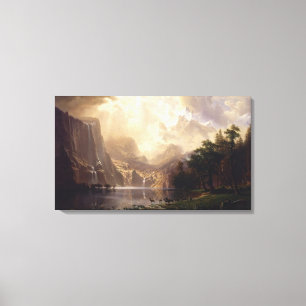 Bierstadt Among the Sierra Nevada Mountains Canvas Print