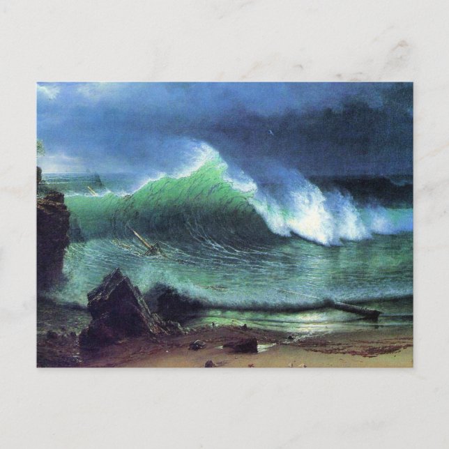 Bierstadt - Emerald Sea, fine art painting, Postcard (Front)