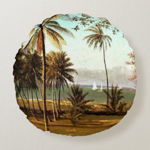 Bierstadt - Florida Scene Round Cushion