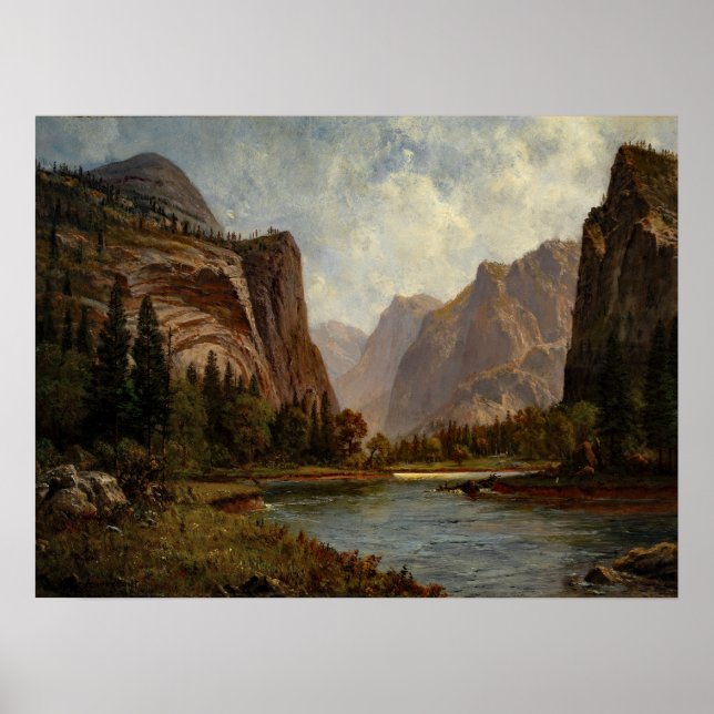 Bierstadt Gates of Yosemite Painting Poster (Front)
