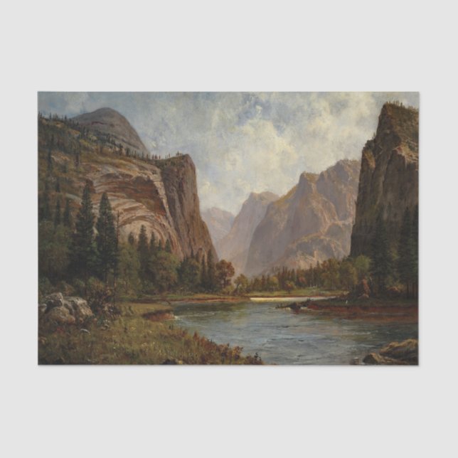Bierstadt Gates of Yosemite Painting Tissue Paper (Front)