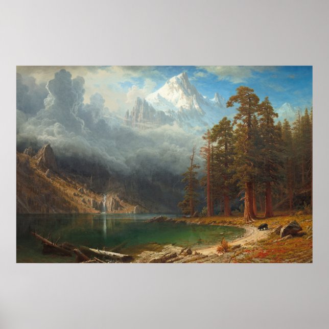 Bierstadt Mount Corcoran Painting Poster (Front)