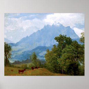 Bierstadt - Mount Pilatus Poster