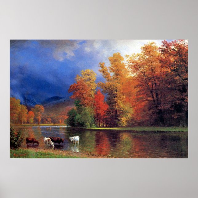 Bierstadt On The Saco Painting Poster (Front)