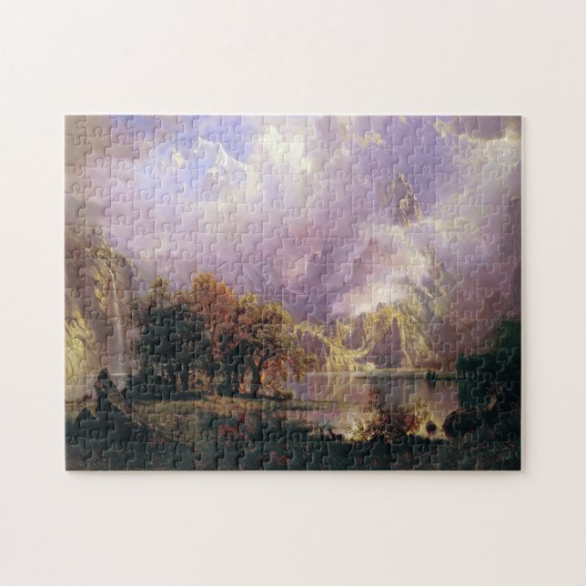 Bierstadt Rocky Mountain Landscape Painting Jigsaw Puzzle (Horizontal)