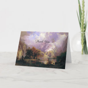 Bierstadt Rocky Mountain Landscape Painting Thank You Card