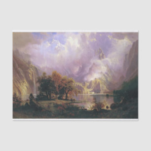 Bierstadt Rocky Mountain Landscape Painting Tissue Paper