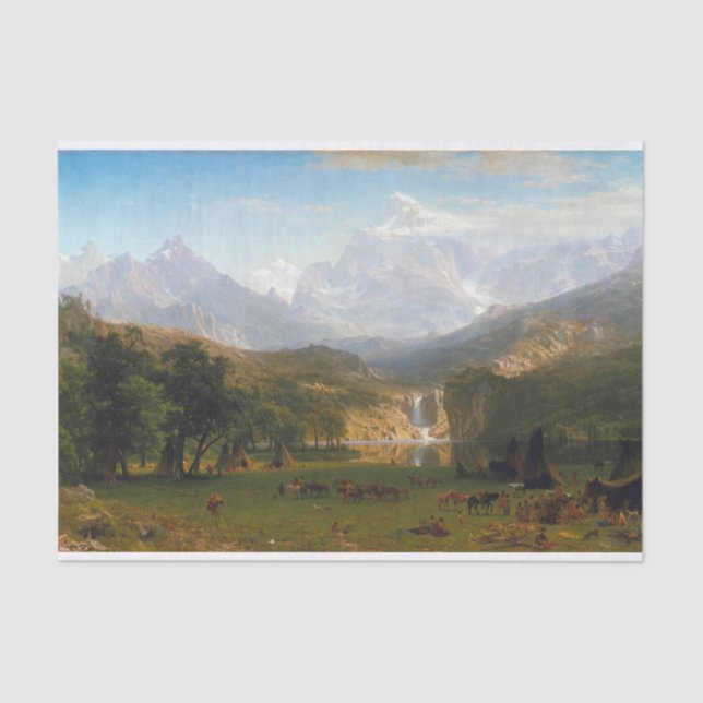 Bierstadt Rocky Mountains Landers Peak Painting Tissue Paper (Front)