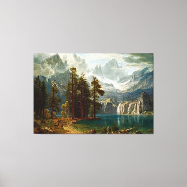 Bierstadt Sierra Nevada Painting Canvas Print (Front)