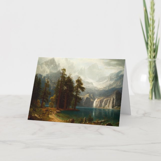 Bierstadt Sierra Nevadas Greeting Card (Front)