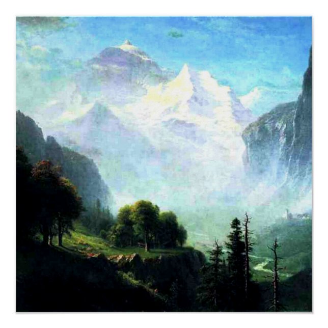 Bierstadt - Staubbach Falls near Lauterbrunnen Poster (Front)
