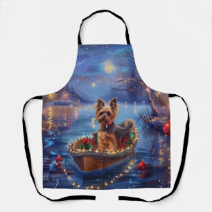 Biewer Terrier Christmas Festive Voyage Apron